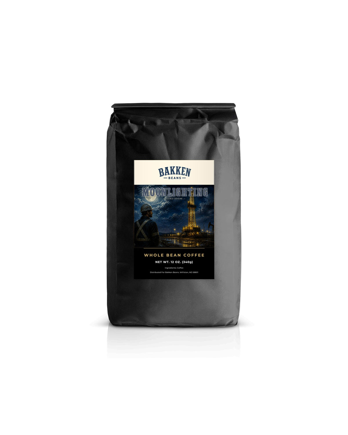Moonlighting 12oz coffee bag — Bakken Beans